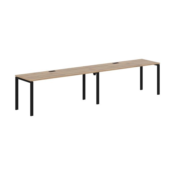 Стол 2-х местный EUWST 3567 Дуб Денвер светлый/Черный 3526х670х750 EDIS - Вид 1