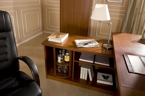 Приставка с поворотным баром Bristol 123x50x69 орех - Вид 4