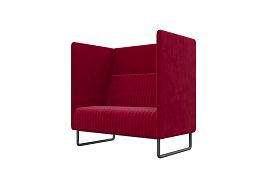 Bronks Диван одноместный BROS-1 Teddy 644/Металл Черный 1050*760*1180 - Фото предпросмотра