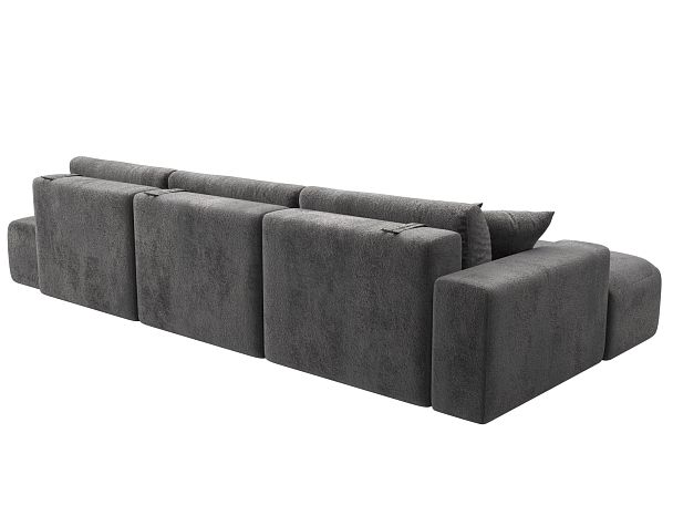 Диван угловой Лига-036 НПБ Модерн Лонг левый угол Велюр серый - Вид 6