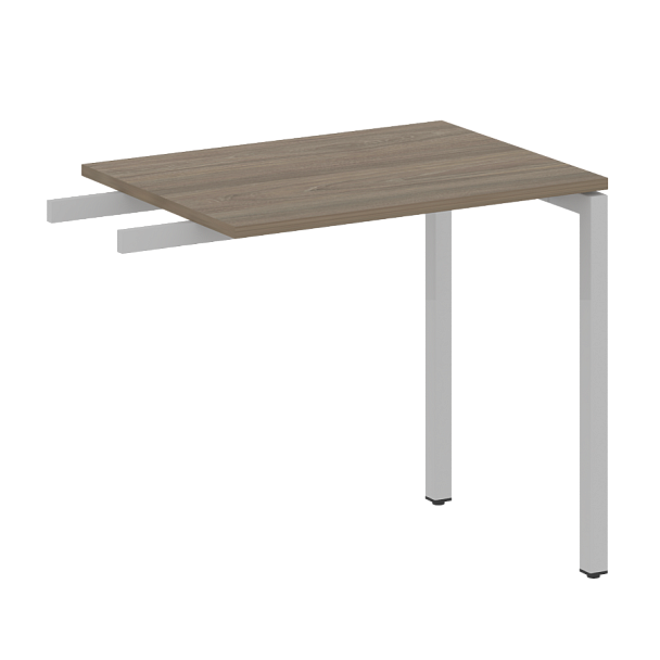 Metal System Quattro Приставной элемент на П-образном м/к 40БП.ПР-2 Вяз/Серый металл 800*600*750 - Вид 1