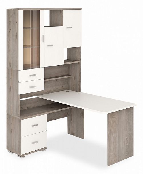 Стол компьютерный Домино Нельсон СР-620-140 Белый/Нельсон левый - Вид 1