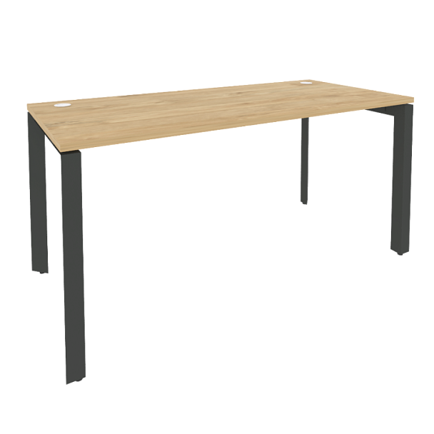 Onix Стол рабочий на П-образном м/к O.MP-SP-4.7 Тиквуд светлый/Антрацит металл 1580*720*750 - Вид 1