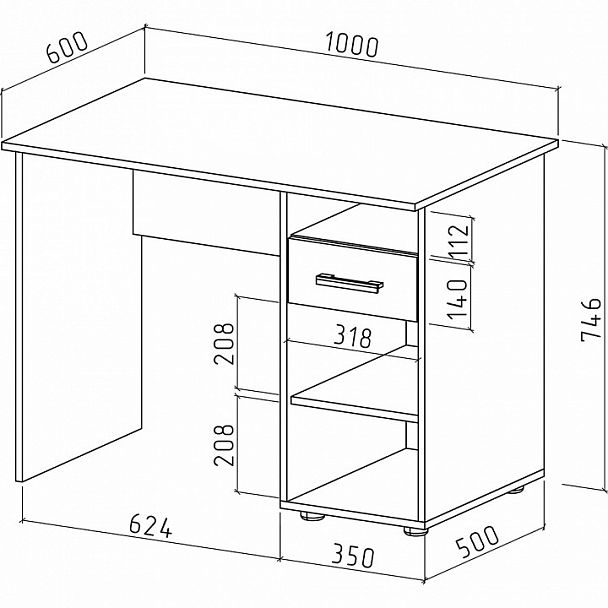 Стол письменный Остин-1 - Вид 2