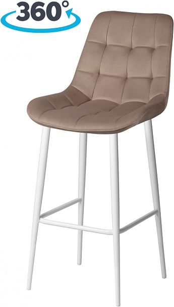 Барный поворотный стул Эйден, Confetti latte/белый - Вид 1