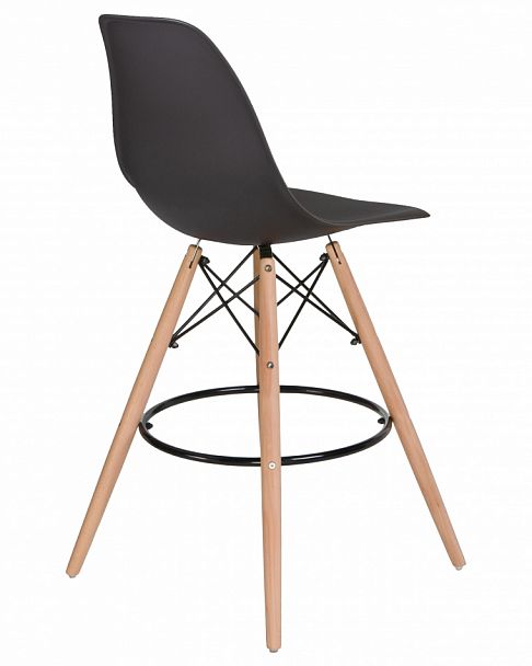 Стул барный DOBRIN DSW BAR (ножки светлый бук, цвет тёмно-серый (GR-04)) - Вид 6