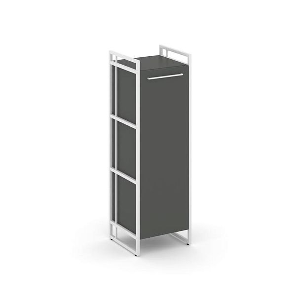 Rift Шкаф 3 ниши узкий RF.SU-31 (R) Антрацит/Металл Белый 420*396*1286 - Вид 1