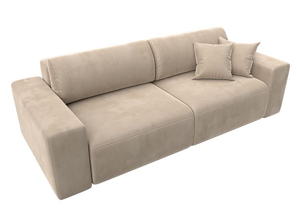 Диван прямой Лига-036 Классик Велюр бежевый - Вид 6