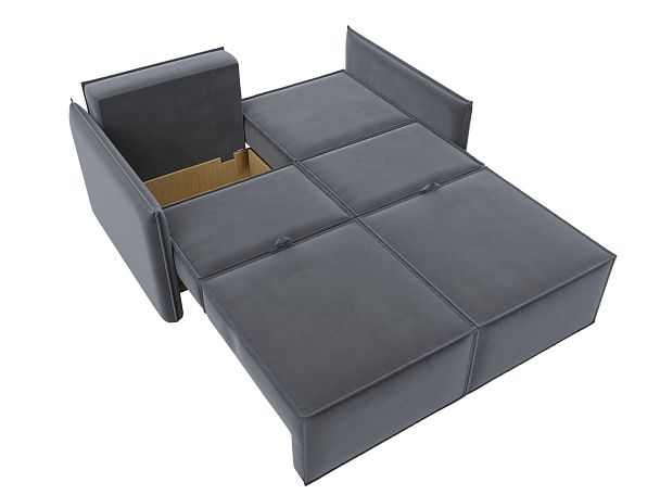 Диван прямой Либерти мини Велюр серый - Вид 9