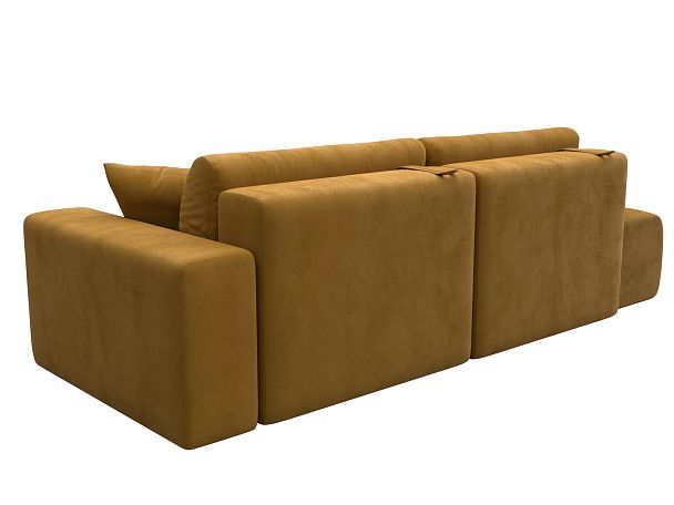 Диван прямой Лига-036 НПБ Модерн подлокотник справа Велюр желтый - Вид 6