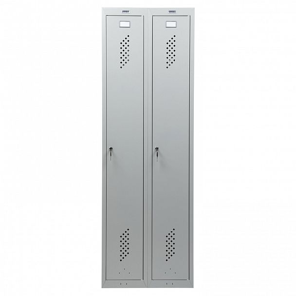 Шкаф металлический для одежды BRABIX "LK 21-80", УСИЛЕННЫЙ, 2 секции, 1830х800х500 мм, 37 кг, 291129, S230BR406102 - Вид 5