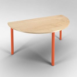 Стол детский полукруглый ЛДСП, нерегулируемый - Фото предпросмотра