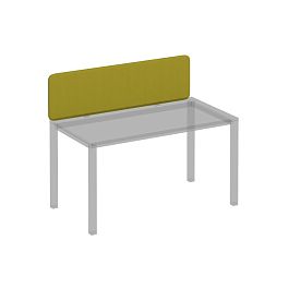 Экран настольный фронтальный тканевый с кронштейнами для стола 140 Комфорт КФ МР Б 865 LN17 фисташковый / металлокаркас белый - Фото предпросмотра