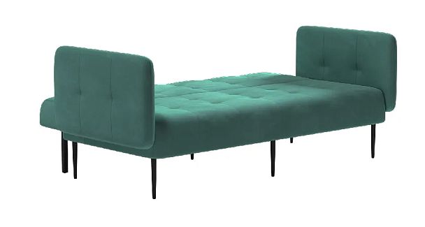 Monaco диван-кровать прямой с подлокотниками, трехместный, бархат 87 - Вид 7