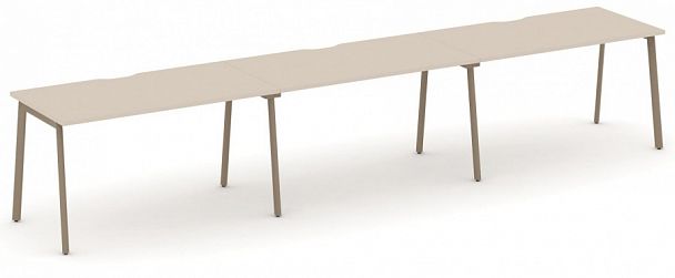 Рабочая станция на 3 места " ESTETICA" ES.RS-3.3-VP Капучино - Вид 1