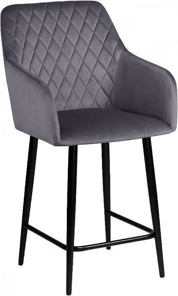 Комплект полубарных поворотных кресел Барли К, темно-серый H-15/черный, 4 шт. - Вид 4