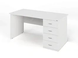 ЛАЙТ / LIGHT RLG008-15x7R Однотумбовый стол 150x70x75 Белый - Фото предпросмотра