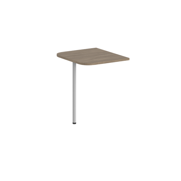 Приставка для стола Sigma 600х700 / цвет: дуб темный; на 1-ой опоре - Вид 1