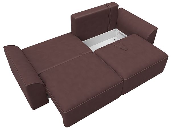 Диван прямой Лига-048 НПБ Замша бордовый - Вид 9