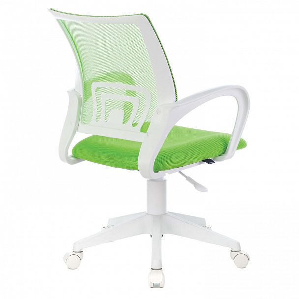 Кресло BRABIX "Fly MG-396W", с подлокотниками, пластик белый, сетка, салатовое, 532403, MG-396W_532403 - Вид 5