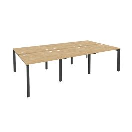 Onix Рабочая станция на П-образном м/к O.MP-D.RS-6.1.8 Тиквуд светлый/Антрацит металл 2940*1635*750 - Фото предпросмотра