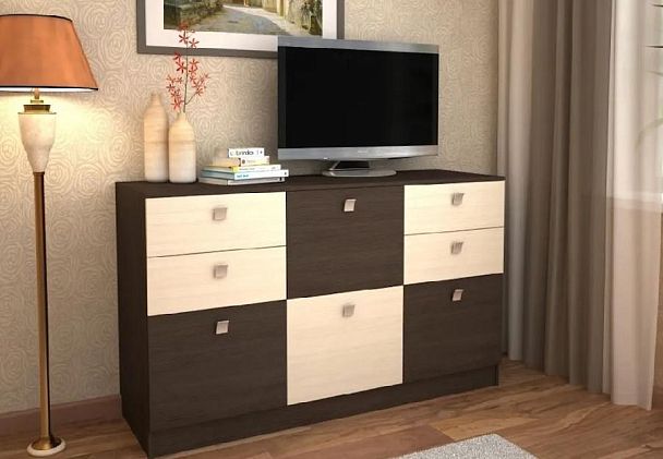 Комод " Домино" В Венге ЛДСП - Вид 2