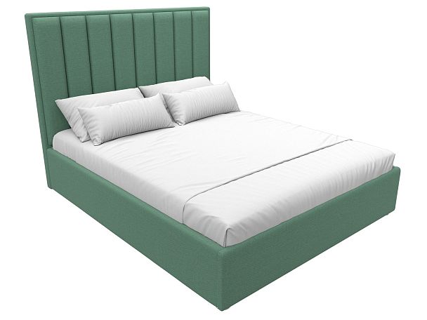 Кровать интерьерная Афродита 160 Рогожка зеленый - Вид 4