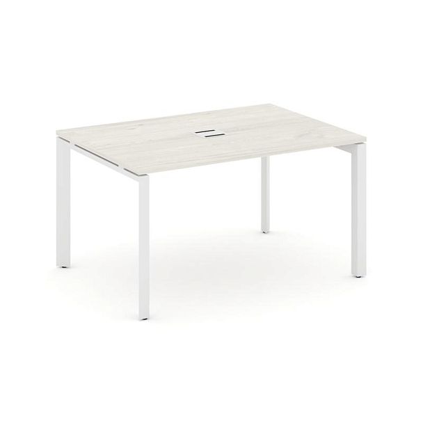 Style Project Next Стол переговорный SN-59P.SPRG-004 Дуб Наварра/Металл Белый 1580*980*750 - Вид 1