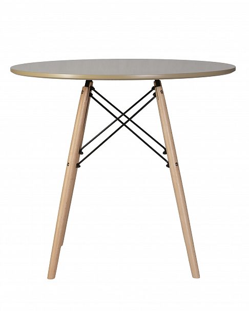 Стол обеденный DOBRIN CHELSEA`80 (ножки светлый бук, столешница бежевая) - Вид 3