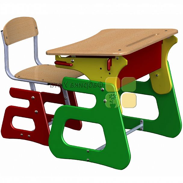 "Безбука" одноместный комплект (парта+стул) регулируемые (3-5 гр.) - Вид 1