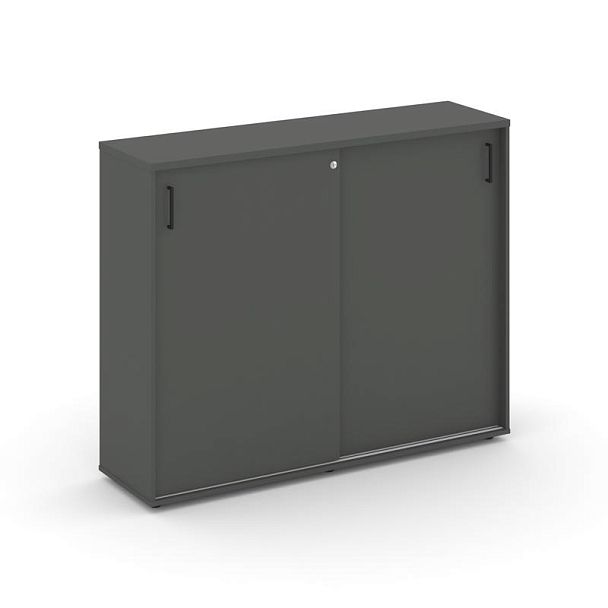 Стайл Проджект Тумба опорная/приставная SN.TOP-173 Антрацит/Черный Ручки 1632*400*1150 - Вид 1