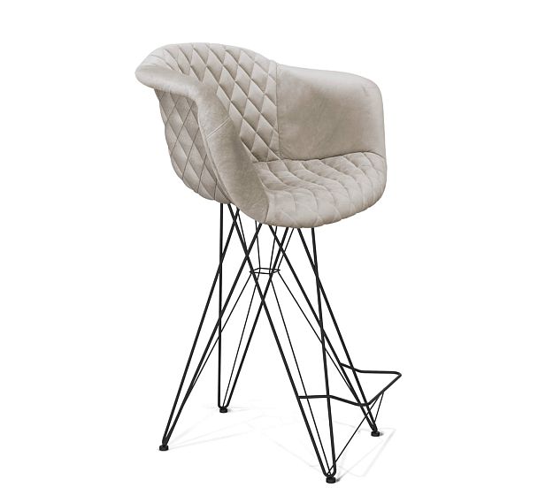 Стул барный Sheffilton SHT-ST31-C4/S66 лунный камень/черный муар - Вид 2