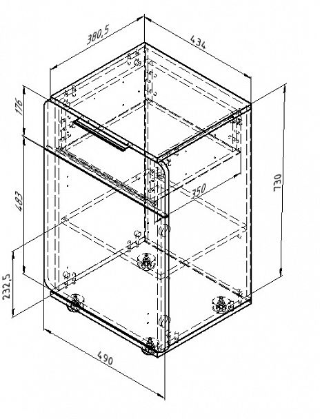 Тумба "Дельта Лофт 24.01" black - Вид 2