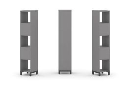 Стайл Проджект Набор стеллажа одностороннего, 5 ярусов SN.NS-511 Серый Пепел/Металл Антрацит 387*400 - Фото предпросмотра