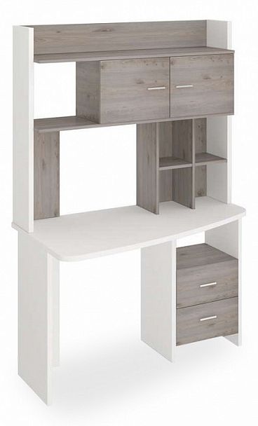 Стол компьютерный Нельсон Lite СКЛ-Крл120+НКЛХ-120 БЕН ЛЕВ Белый/Нельсон левый - Вид 1