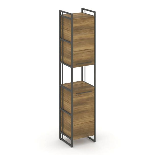 Rift Шкаф 5 ниш узкий RF.SU-52 (U) Сандал Янтарный/Металл Антрацит 420*396*2010 - Вид 1