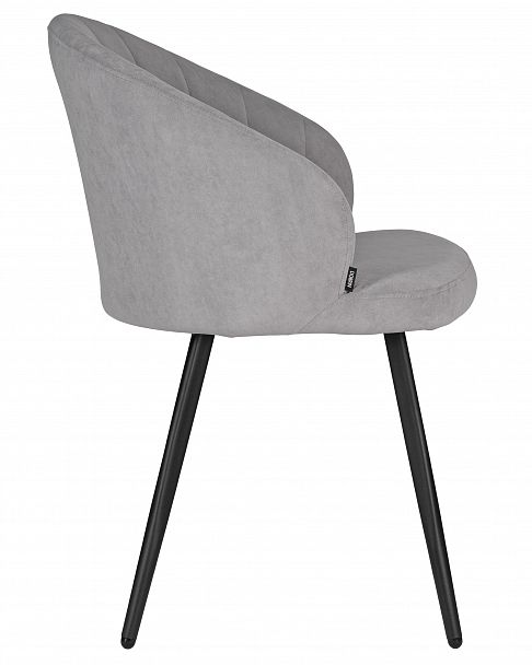 Стул обеденный DOBRIN NAOMI (ЭМАЛЬ ЧЕРНЫЙ МУАР велюр Catania Smoke) - Вид 3