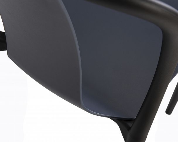 Стул обеденный DOBRIN ADAM (черный/серо-голубой) - Вид 8