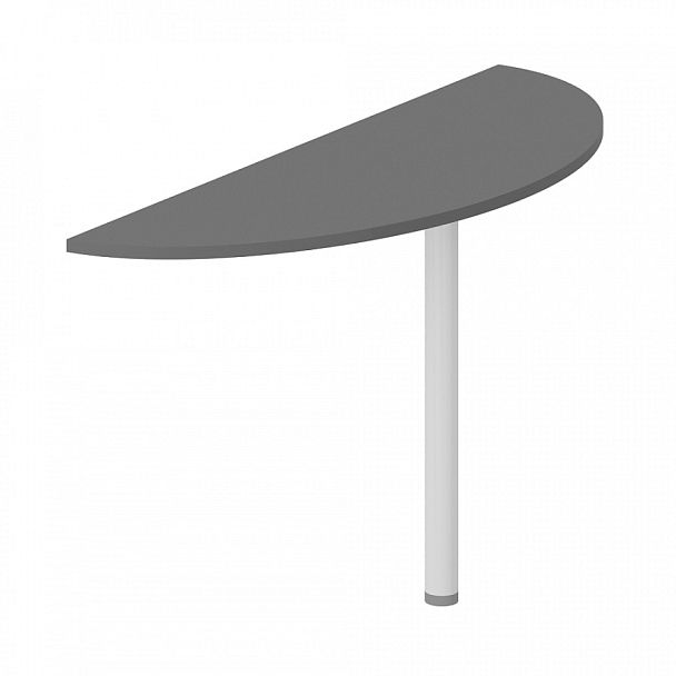 Брифинг приставка, столешница 18 мм "Столы для персонала"  ПК-ЛОГ-ПР122Х41-В1-297 антрацит - Вид 1