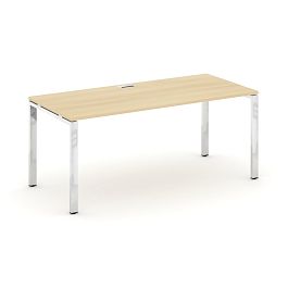 Style Project Direct Lux Стол письменный M-SN-6P.SR-014.M Акация Лорка/Нержавеющая Сталь/Хром 1580*700*750 - Фото предпросмотра