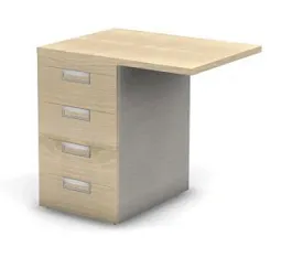 EUROPE/ЕВРОПА RE064-80х60 Тумба мобильная 800x600x750 Акация светлый - Фото предпросмотра