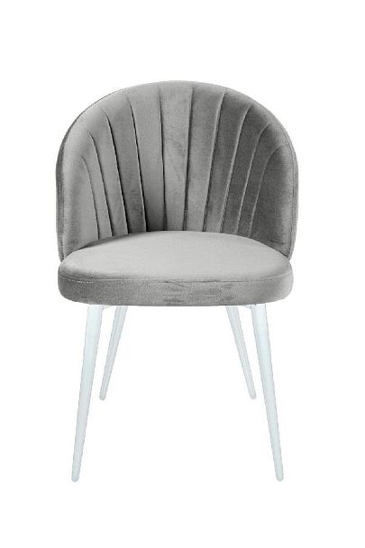 Стул Mont Blanc, бархат серый 02 / белый конус - Вид 2