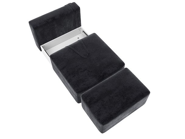 Модули диван и пуф Лига-060 НПБ Велюр серый - Вид 7