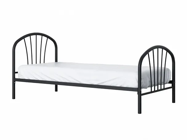 Кровать односпальная "Эвора" черный - Вид 2