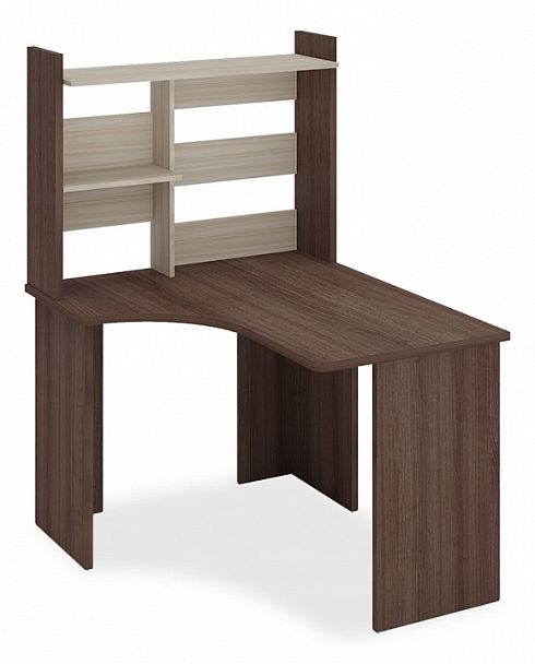 Стол компьютерный Домино Lite СКЛ-Угл120+НКЛ-100 Карамель/Шамони левый - Вид 1