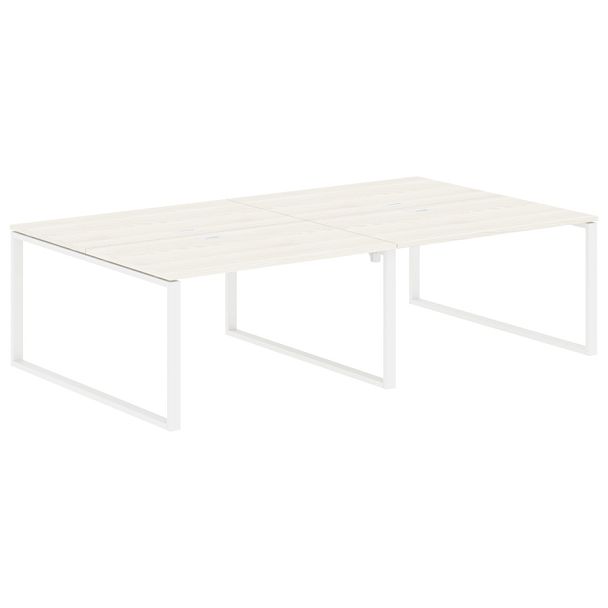Стол 4-х местный EQWST 2716 Ясень Траун/Белый 2726х1606х750 EDIS - Вид 1