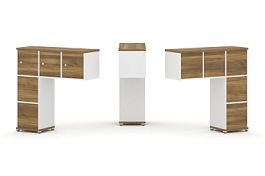 Concept Надставка низкая CN.ONN-005 Сандал Янтарный/Белый Бриллиант/Металл Белый 1099*365*1130 - Фото предпросмотра