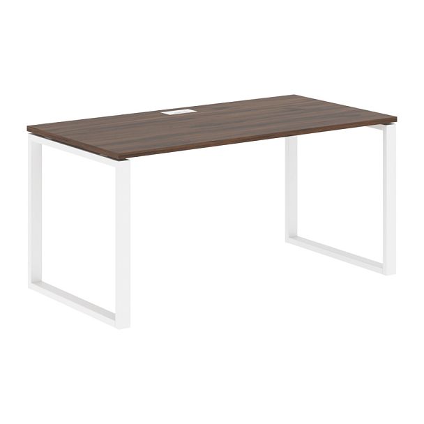 Стол прямой EQST 1580 Дуб Денвер тёмный/Белый 1560х800х750 EDIS - Вид 1