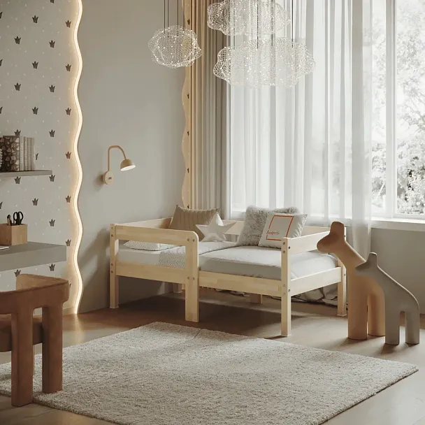Кровать Легос компакт 700х1400, цвет натуральный, без ящиков - Вид 6