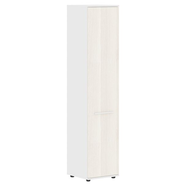 Шкаф высокий узкий EHCS 42.1 Ясень Траун/Белый/Белый 426х430х1967 EDIS - Вид 1